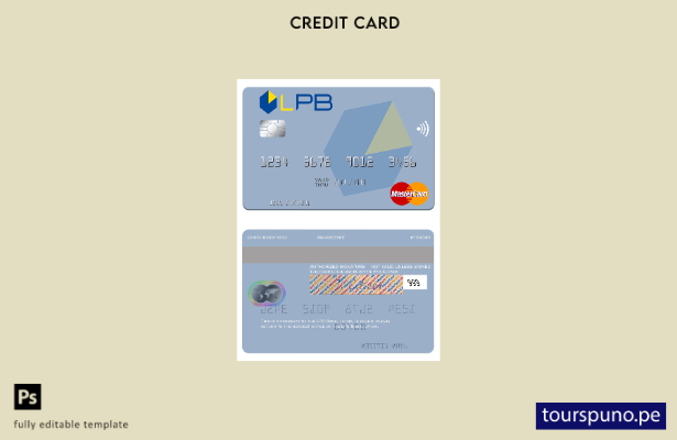 lista para imprimir la plantilla mastercard de Letonia LPB Bank